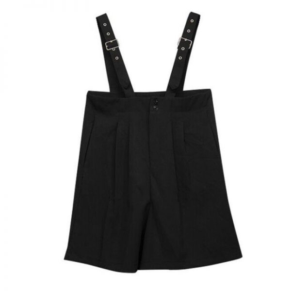 Vintage Lapel T-Shirt Overalls Shorts Two Pieces - Modakawa Modakawa